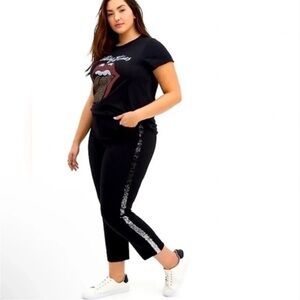 TORRID Plus Size 26 Sky High Trouser Pants Black & Ombre Sequin NWT